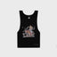 Black Tank Top with Anime Print